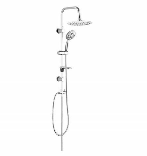 ECA Myra Banyo Bataryası+TEMA Rain Slim Tepe Duş Seti+3lü Raf    (470H+53220+Süngerlik) 3lü Set - 5