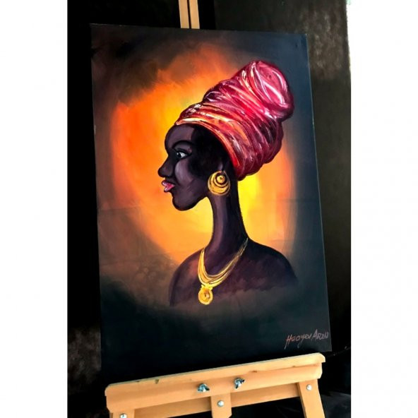 Afrikalı Kadın Tabloları, Portre Afrikalı Tablo