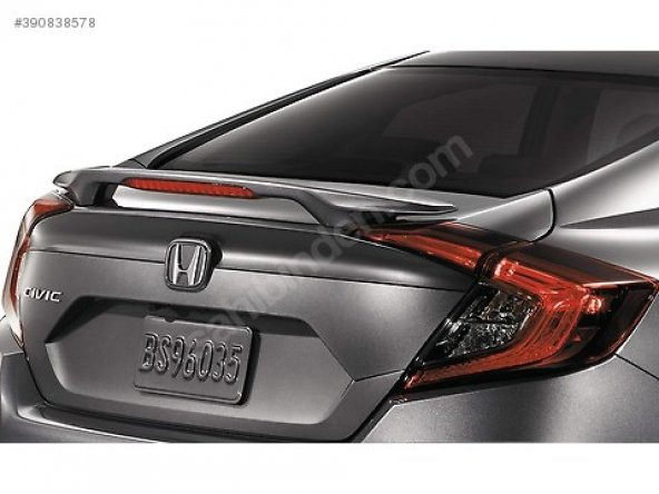 Honda Civic 2017 Snr Işıklı Bagaj Üstü Spoiler