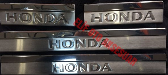 Honda Civic 2016 Ve Sonrası Paslanmaz Krom Kapı Eşiği 4 Parça