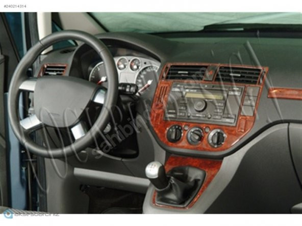FORD C-MAX 2004-2010 TORPİDO / KONSOL MAUN KAPLAMASI 12 PARÇA - 1