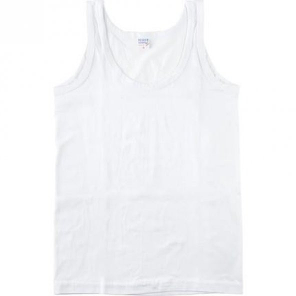 Seher Yıldızı Erkek Çocuk Atlet 100 Pamuk Beyaz - 2