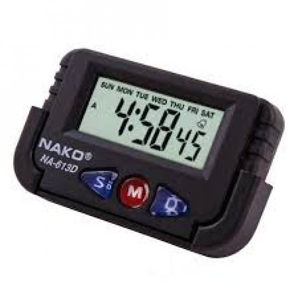 Nako NA-613D Quartz Clock Dijital Masaüstü Mini Alarmlı Saat