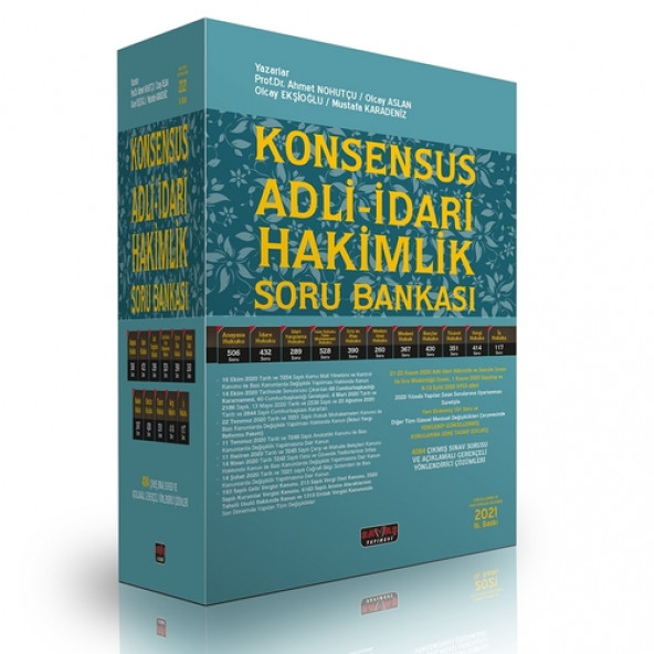 KONSENSUS Adli-İdari Hakimlik Soru Bankası (İş Hukuku Dahil) Modüler Set Ahmet Nohutçu 2021