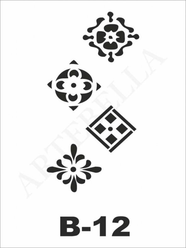 B-12 Artebella Stencil 10x20 Cm