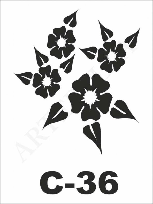 C-36  Artebella Stencil 15x20 Cm