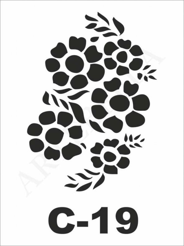 C-19  Artebella Stencil 15x20 Cm