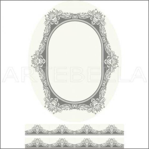 Artebella Büyük Dantel Kolay Transfer 1752k Koyu Zemin 23x34cm