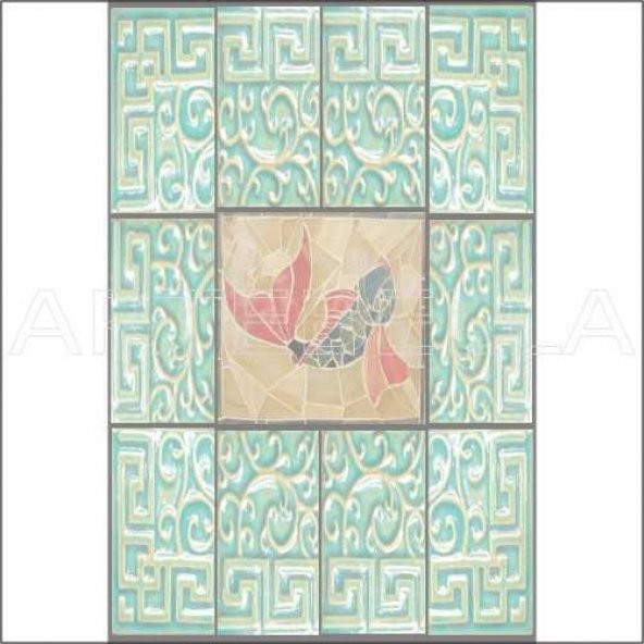 Artebella Mozaik Kolay Transfer 1565k Koyu Zemin 23x34cm