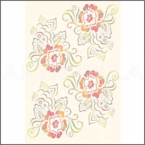 927k Artebella Soft Transfer  Koyu  Zemin 23x34 cm