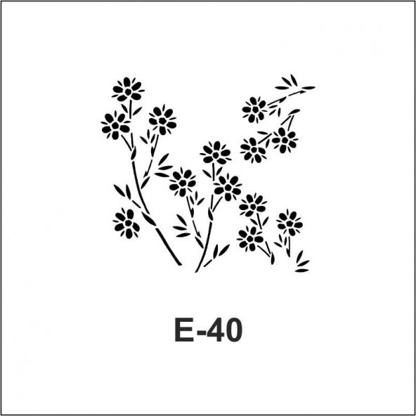 E-40  Artebella Stencil 10x10 Cm