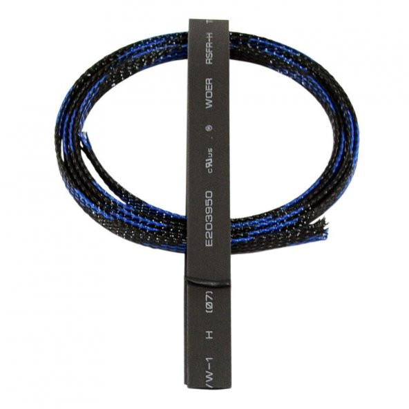 RJX HOBBY - Kablo Koruma Kılıfı - 1m Koyu Mavi+Siyah