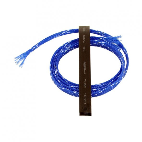 RJX HOBBY - Kablo Koruma Kılıfı - 1m Mavi+Beyaz