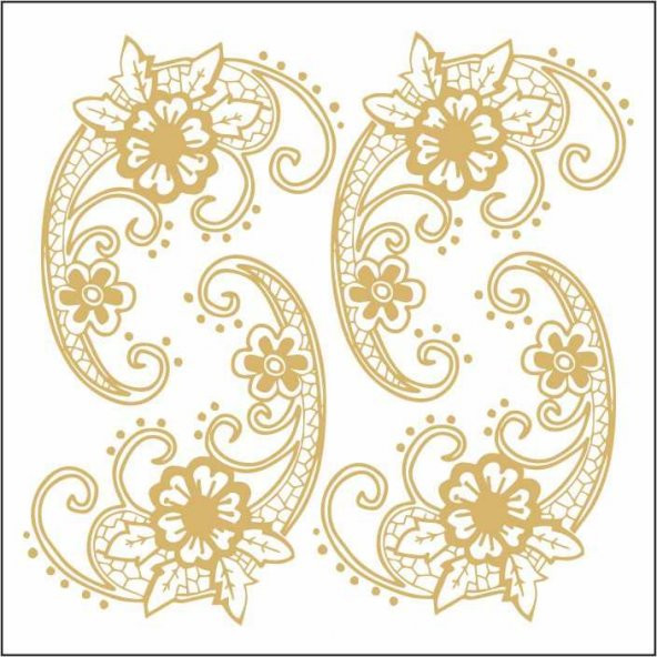 7304g Artebella Gold Transfer 16 x 16 Cm