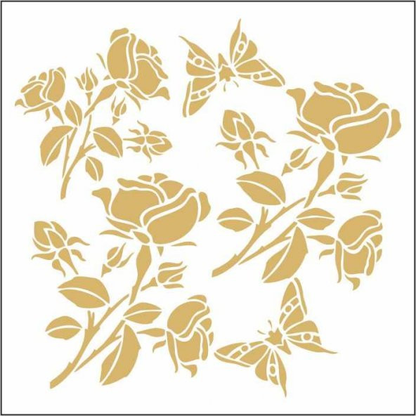 7335g Artebella Gold Transfer 16 x 16 Cm