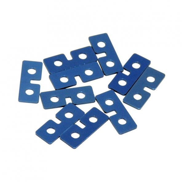 RJX HOBBY - Alüminyum Standart Servo Plakası (10 Adet - Mavi)