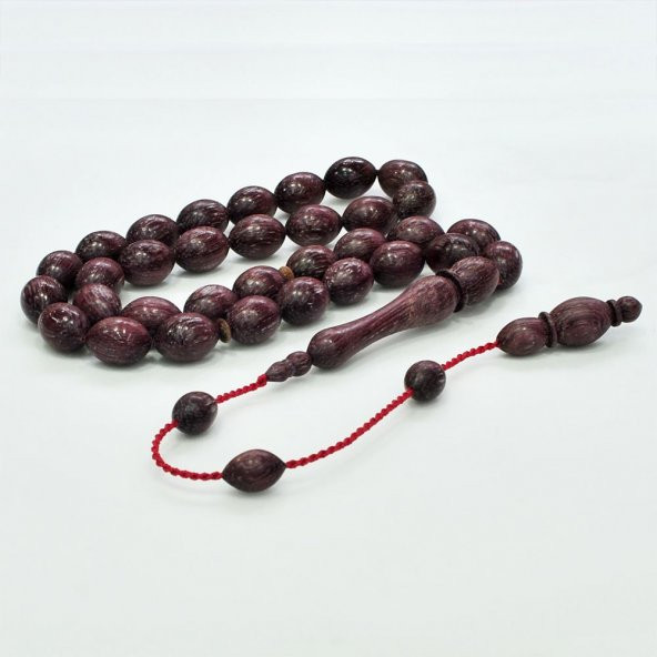 MOR GÜL AĞACI TESBİH 10x14MM