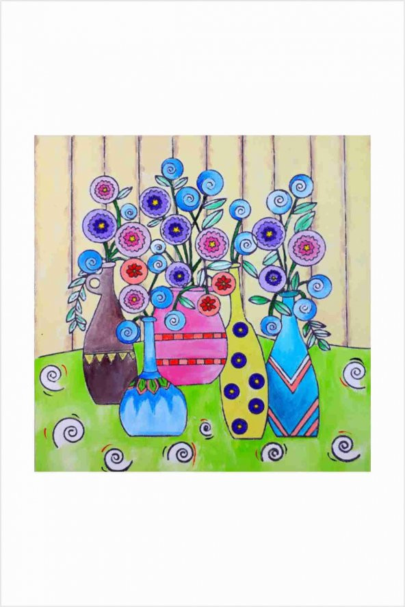 09 I Eğitici Ahşap Çerçeveli Tuval Boyama Seti + 6 Yaş 32x32 cm - 7