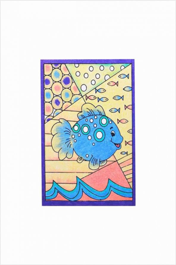 08 I Ahşap Çerçeveli Mandala Tuval Boyama Seti + 6 Yaş 20x30 cm - 7