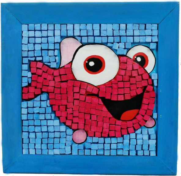 15 I Çocuk Ahşap Çerçeveli Seramik Mozaik Set 20x20 cm - 3