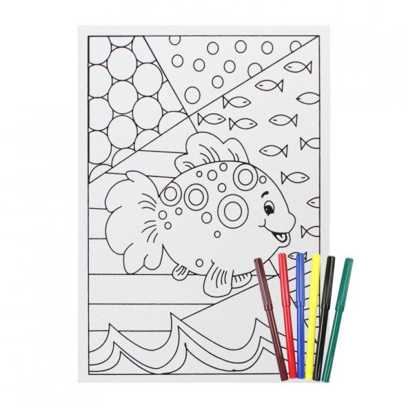 08 I Ahşap Çerçeveli Mandala Tuval Boyama Seti + 6 Yaş 20x30 cm - 2