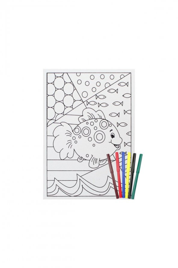 08 I Ahşap Çerçeveli Mandala Tuval Boyama Seti + 6 Yaş 20x30 cm - 5