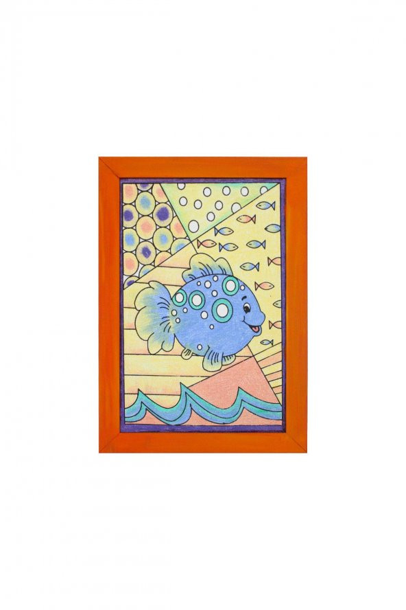 08 I Ahşap Çerçeveli Mandala Tuval Boyama Seti + 6 Yaş 20x30 cm - 6