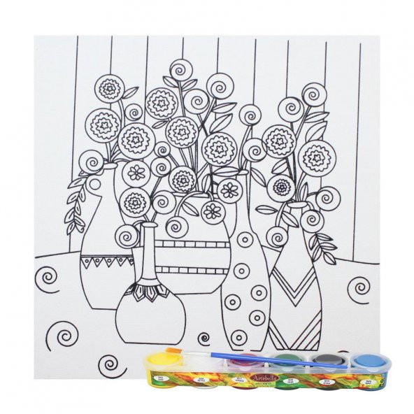 09 I Eğitici Ahşap Çerçeveli Tuval Boyama Seti + 6 Yaş 32x32 cm - 2