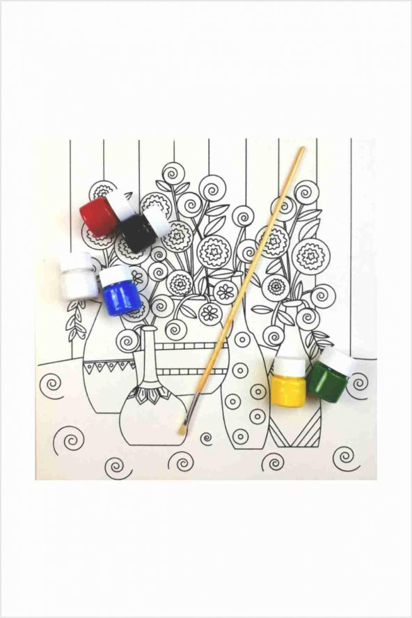 09 I Eğitici Ahşap Çerçeveli Tuval Boyama Seti + 6 Yaş 32x32 cm - 5