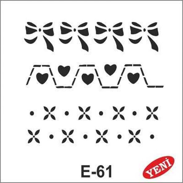 E-61  Artebella Stencil 10x10 Cm