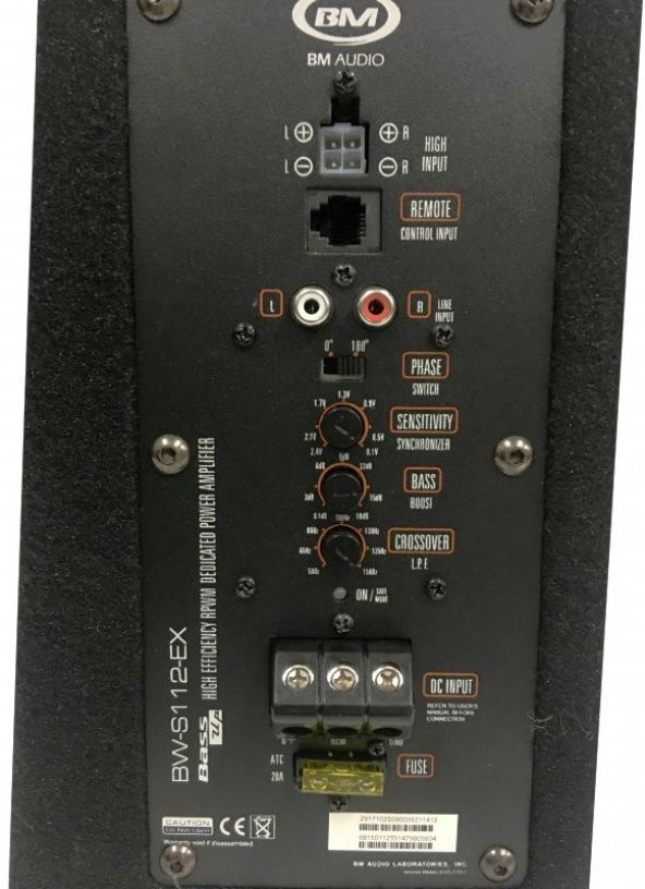 BOSCHMANN BWS112EX SERİ KENDİNDEN ANFİLİ SLİM AKTİF BAS SUBWOOFER - 5