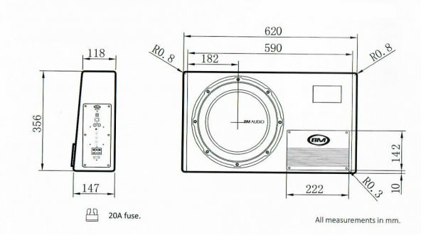 BOSCHMANN BWS112EX SERİ KENDİNDEN ANFİLİ SLİM AKTİF BAS SUBWOOFER - 8
