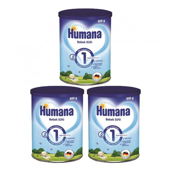 Humana 1 800 gr bebek sütü 3Lü