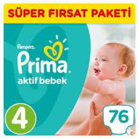 Prima Pampers Aktif Bebek 4 Numara 76 Ad. 8-14 kg