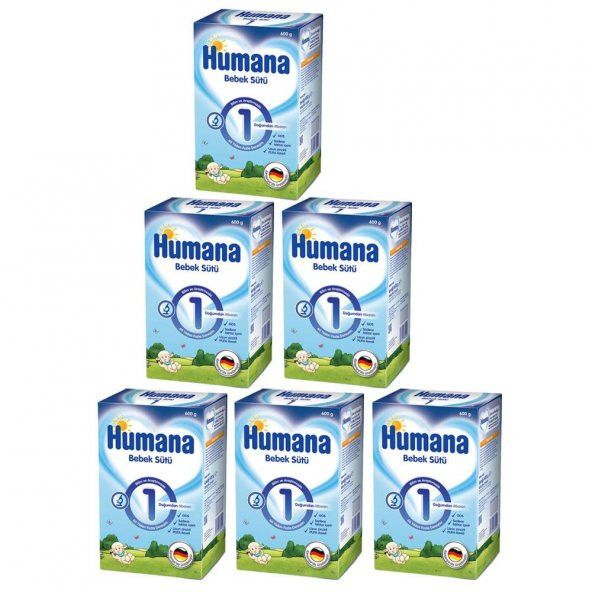 Humana 1 Devam Sütü 600 gr. 6lı