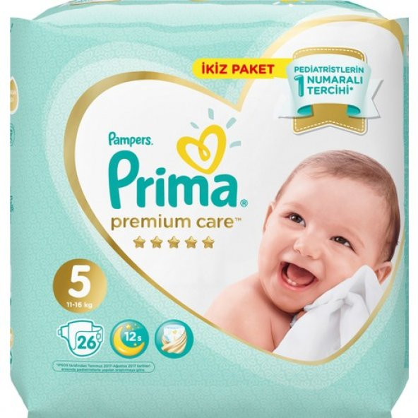 Prima Premium Care 5 Numara 26 Adet Bebek Bezi