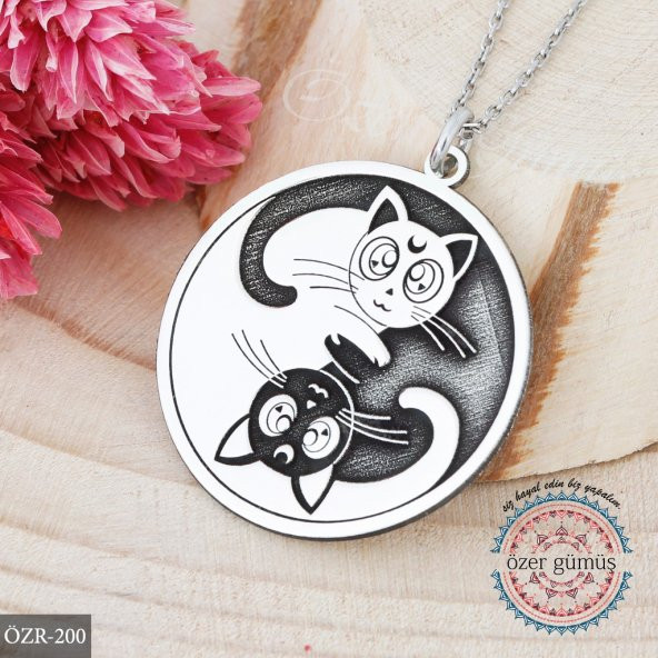Denge ( Ying Yang ) Kolye Gümüş Kolye - 4
