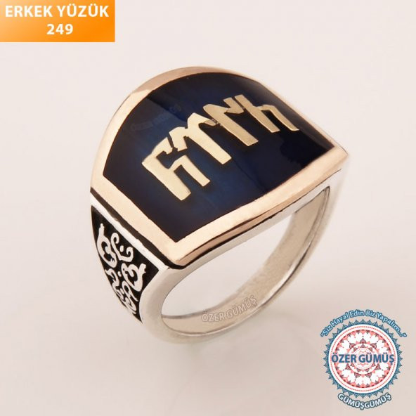 İsim Yüzük İsimli Gümüş Yüzük İsimli Özel Yapım Erkek Yüzük - 1