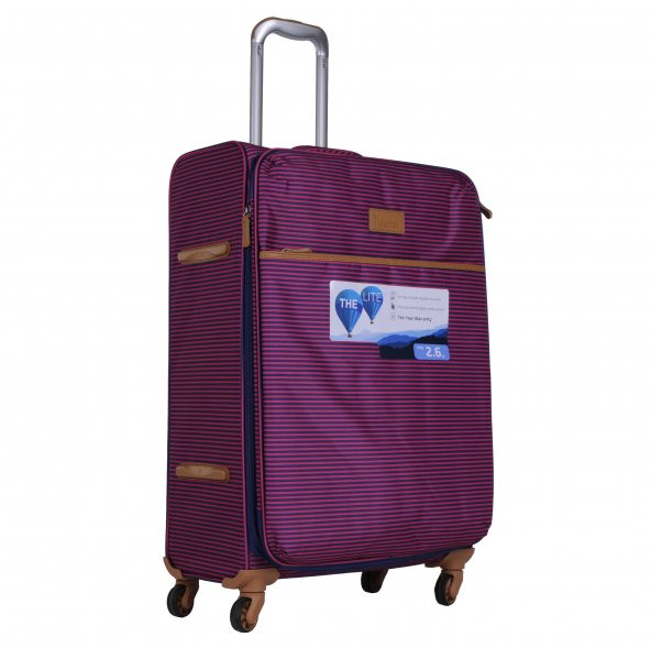 IT Luggage Orta Boy Kumaş Valiz Çizgili Pembe 2262