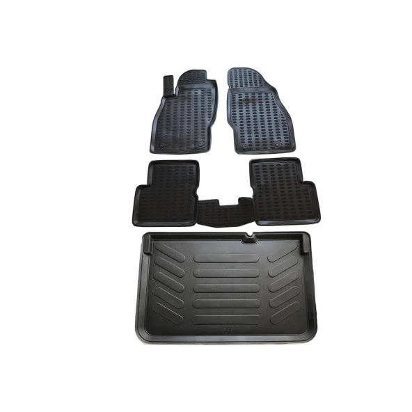 KRC OPEL CORSA D 2007-2014 3D HAVUZLU PASPAS + BAGAJ HAVUZU