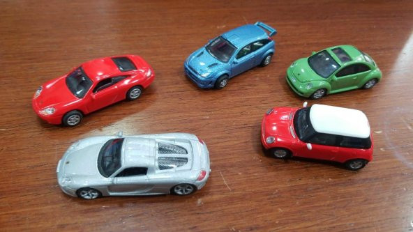Cararama Mini Metal Model Araçlar 5 Adet 1 :72 Ölçek  Koleksiyon M1 - 2