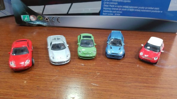 Cararama Mini Metal Model Araçlar 5 Adet 1 :72 Ölçek  Koleksiyon M1 - 4