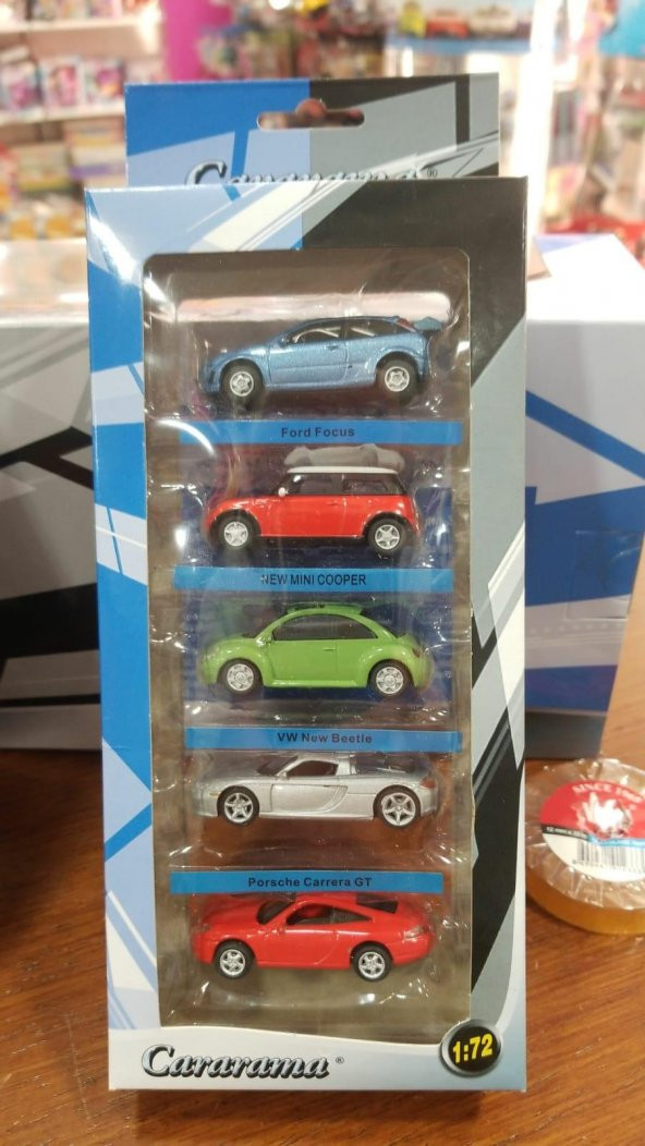 Cararama Mini Metal Model Araçlar 5 Adet 1 :72 Ölçek  Koleksiyon M1 - 5