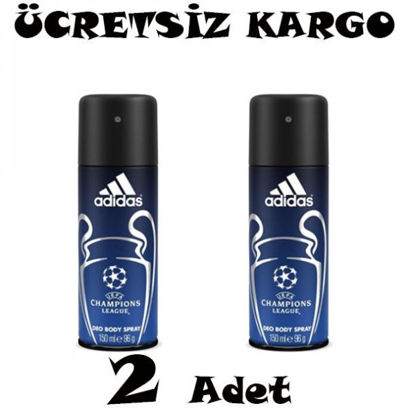 Adidas Champions League 150 Ml Erkek Deodorant (2 ADET)