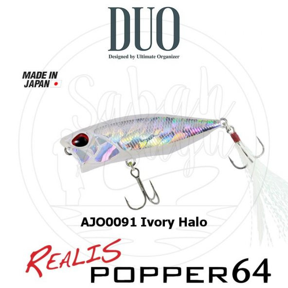 Duo Realis Popper 64 AJO0091 Ivory Halo Sahte Balık