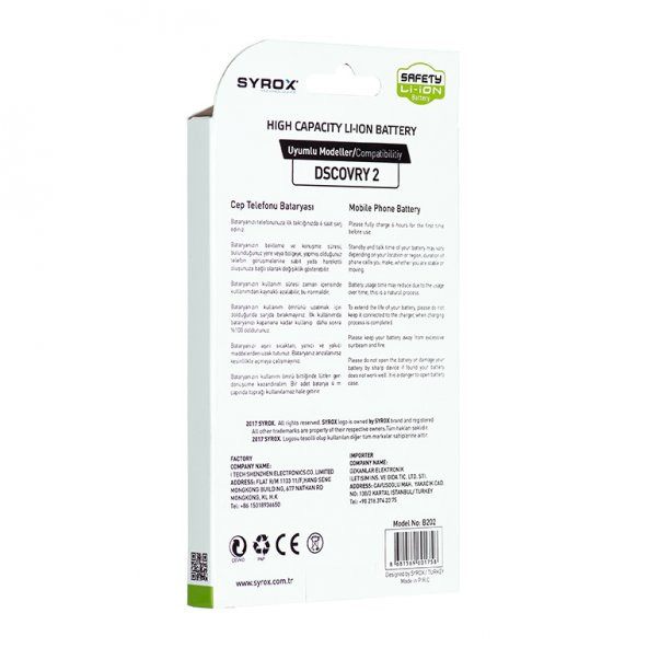 Syrox General Mobile Discovery 2 Batarya 2500 mAh B202 - 3