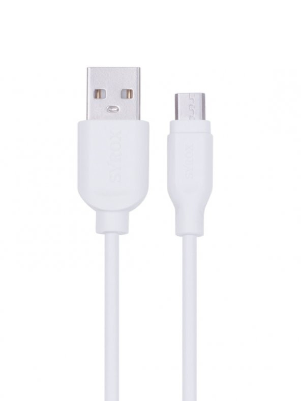 Syrox C67 Micro USB - USB Kısa Şarj Kablosu 2A 20cm - Beyaz