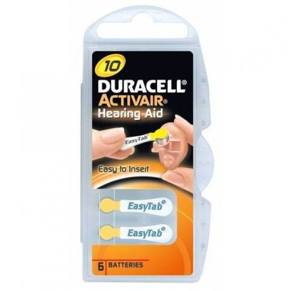 Duracell Activair 10 Kulaklık Pili 6 lı