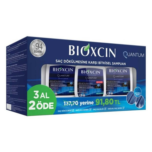 Bioxcin Quantum Bio Activ Kuru ve Normal Saçlar İçin Şampuan 300 ml 3 Al 2 Öde
