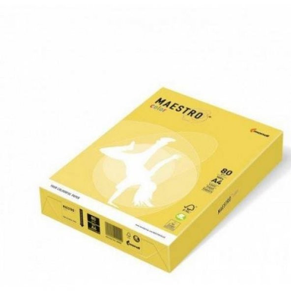 Maestro A4 Renkli Fotokopi Kağıdı Sarı (Kanarya) CY39 80G 1 Paket